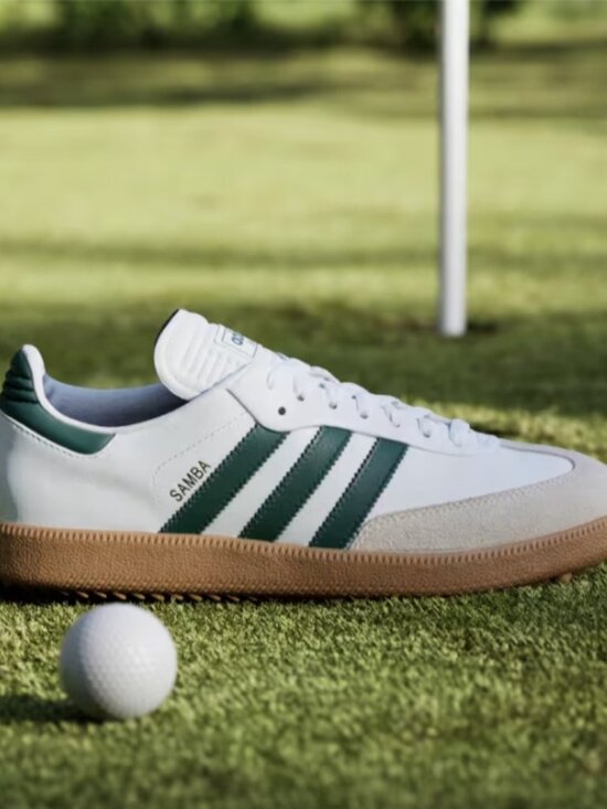 Mens Adidas Samba Spikeless Golf Shoes Sz 11.5 MSRP $120 main image 4